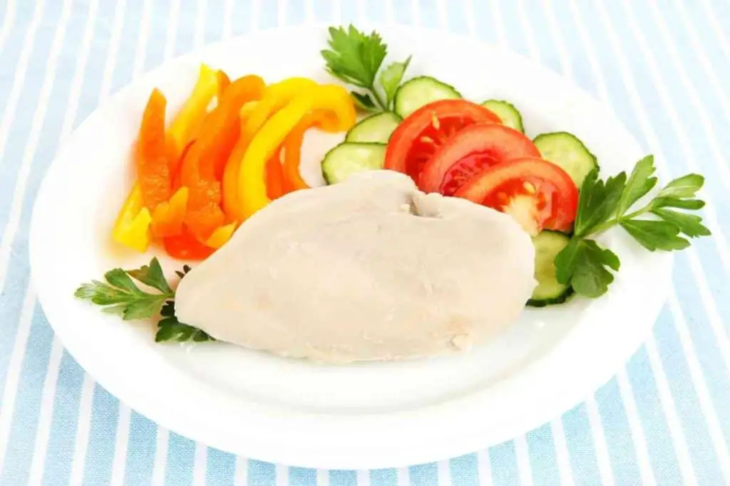 Boiled Chicken in plate