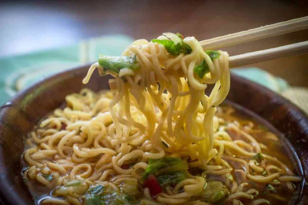 Noodles in bowl