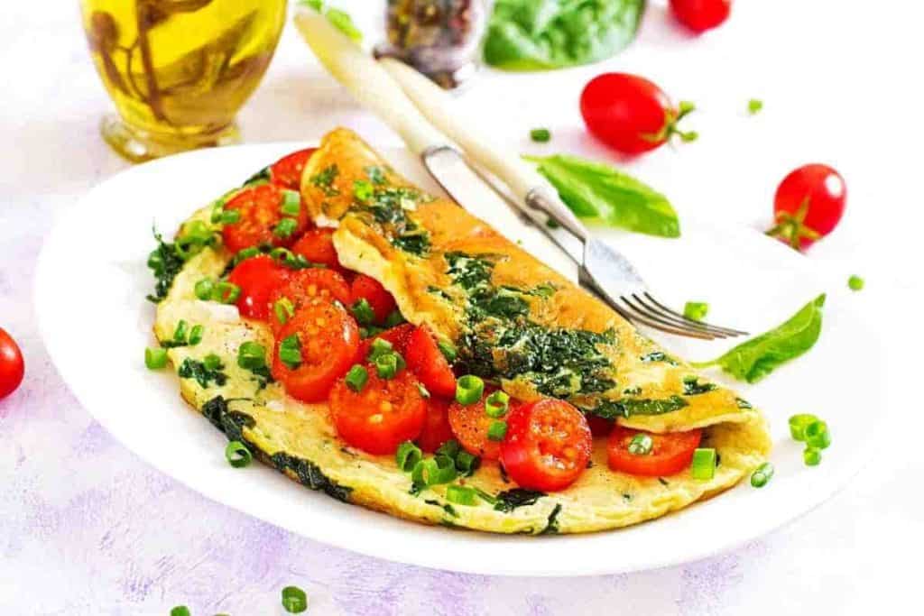 Omelette in plate