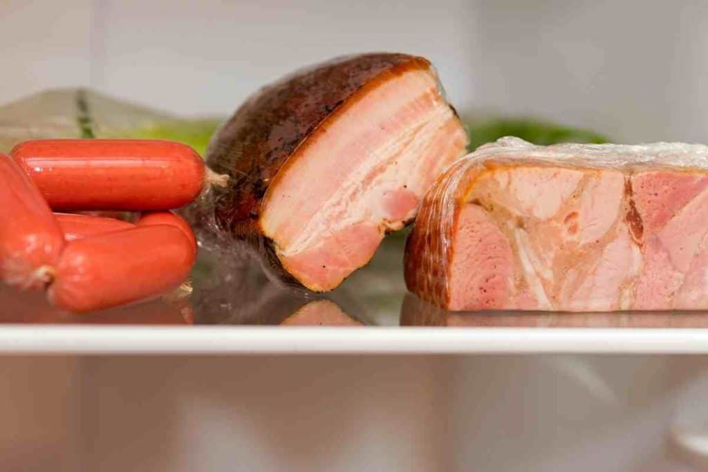 sausages in fridge