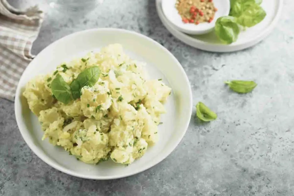 potato salad in plate